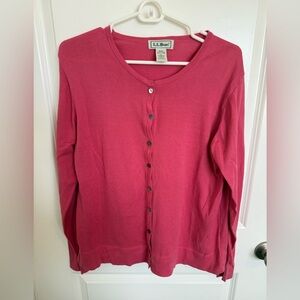 L.L. Bean Vintage Cotton Cardigan Large